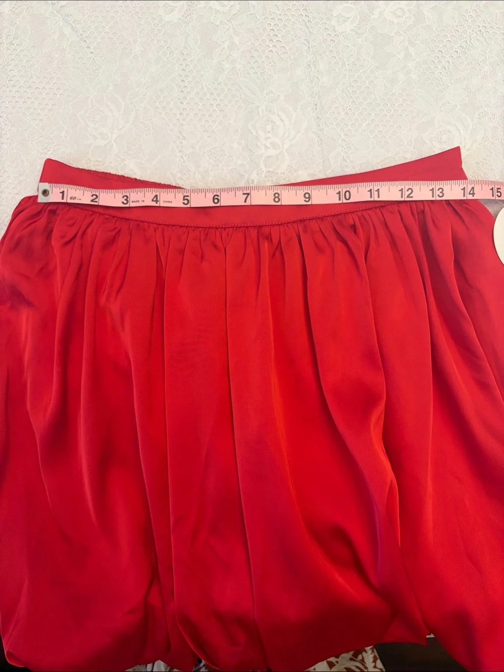 Wishlist Red Bubble Hem Skirt